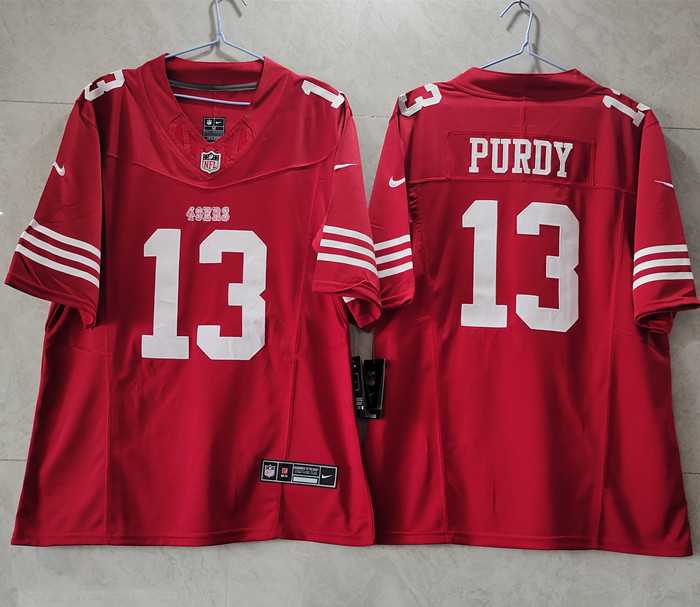 Mens San Francisco 49ers #13 Brock Purdy Red 2023 F.U.S.E. Vapor Untouchable Limited Stitched Football Jersey